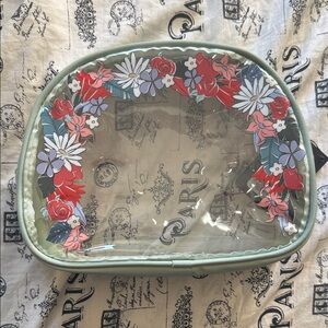 Floral Clear Cosmetic Bag